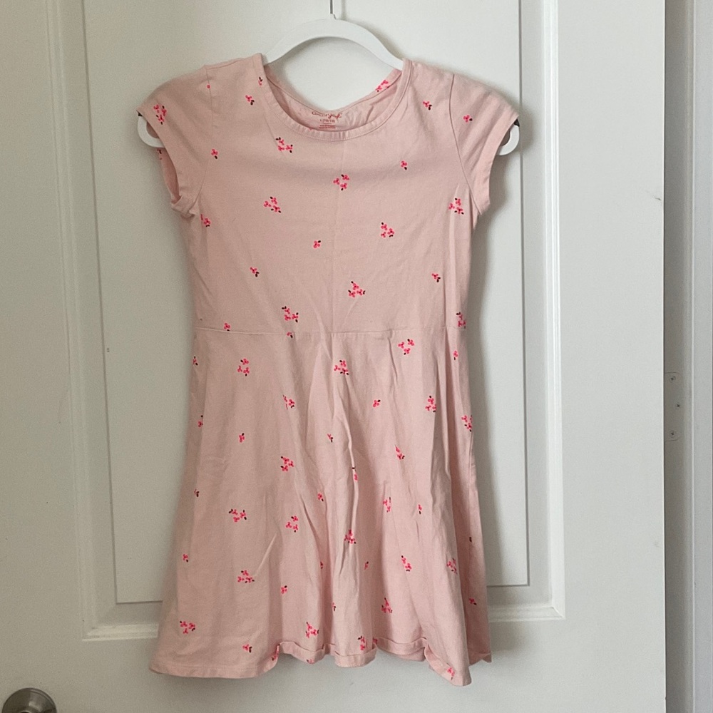 Cat & Jack Light Pink Floral Kids Dress